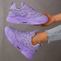 Women's Solid Color Minimalist Sneakers Lace Up Breathable Casual Soft Sole Trainers Versatile Low-top Daily Shoes