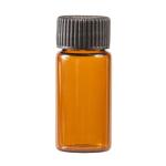 10ML Amber Glass Vial With Screw Cap - Black 18 410