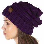 Funky Junque Exclusives Slouchy Beanie For Women Oversized Winter Hat Chunky Cable Knit Beanies Soft Warm Unisex Slouch Hats For