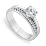 Chet Platinum & Sterling Silver Diamondlite Cubic Zirconia Twinset Ring