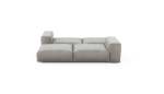 Double Lounger - Velvet - Light Grey - 241CM X 210CM