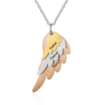 CNE103785 - Personalized 3 Wing Necklace Stainless Steel