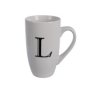 Mug - Household Accessories - Ceramic - Letter L Design - White - 3 Pack