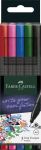 Faber-Castell Grip Finepen Basic Colours 0.4 Nib Cardboard Wallet Of 5