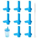 Goktvai 8PCS Replacement Bite Valve For Zak Designs Kelso 15OZ Bpa-free Silicone Mouthpiece With Cleaning Brush Compatible With