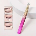 1PC Gradient Color Precision Stainless Steel Tweezers For Eyebrows And Facial Hair - Great For Splinter And Ingrown Hair Removal