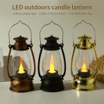 Charming LED Kerosene-style Lamp With Nostalgic Yellow Flame Perfect For Garden & Party Decor Includes Batteries