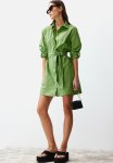 MINI Woven Shirt Dress - Green