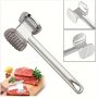 1PC Double-sided Meat Hammer Steak Hammer Meat Needle Stainless Steel Aluminum Alloy Smash Meat For Restaurant Use