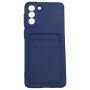 High Quality Phone Case With Card Slot For Samsung Galaxy S21 - Blue