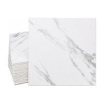 Peel & Stick Floor Tiles 16 Pack White Marble Effect