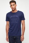 Guess Ss Bsc Classic Crest Logo Tee - Summer Night Blue