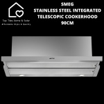 Smeg Stainless Steel Integrated Telescopic Cookerhood - 90CM