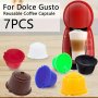 7PCS Compatible With Dolce Gusto Multi-fun Cool Coffee Capsule Shell Reusable Coffee Capsule Filter Cup Self-filling Coffee Powder Economy Perfect For Coffee Bean Lovers