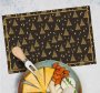 Christmas Placemats Elegant Gold Christmas Trees