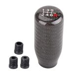Muge Racing Carbon Fiber Shift Knob For Automatic And Manual Vehicles Carbon Fiber Gear Shift Knob 6 Speed Black