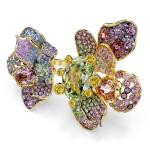 SWAROVSKI Idyllia Ring Mixed Cuts Pav Flower Multicolored Mixed Metal Finish - 60