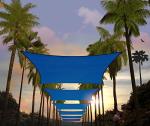 Amgo Custom Size 21' X 23' Blue Rectangle Square Sun Shade Sail UPF50+ AGTAPR1216 Order To Make Canopy Awning 95% Uv Blockage Wa
