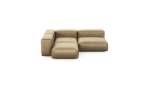 Three Module Corner Sofa - Velvet - Caramel - 241CM X 199CM