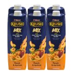 Clover Krush Apricot & Peach Mix 42% Fruit Nectar Blend 6 X 200ML