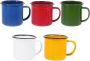 5PIECES Retro Enamel Mugs Set With Handle Small Vintage Cocktail Cups MINI