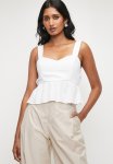 Superbalist Linen Peplum Cami - White