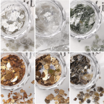Mineral Copper Gold Sequins Glitter 6PCS SET