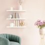 Floating Shelf White Marble 80X23CM