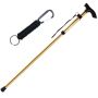 Camping Foldable Portable Hiking Walking Stick With Military Carabiner Clip