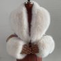 3PCS/SET Faux Fur Collar Scarf Cuffs 1PC Autumn Winter Down Jacket Coat Imitation Fur Strip & 2PCS Stylish Cuffs Combination