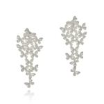 Graded Chandelier Flight Earrings High - 18KT White Gold Vermeil