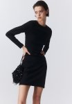 Cut-out Jersey Dress - Black