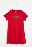 Polo Girls Printed Short Sleeve Dress - Red