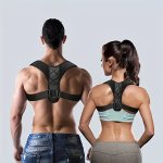 1PC Unisex Adjustable Posture Corrector Breathable Back Support With Shoulder Straps Posture Improvement For Men & Women Long-te