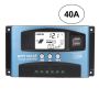 Mppt 40A Solar Charge Controller Dual USB Lcd Display 12V 24V 40A