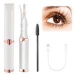 Heated Eyelash Curler MINI Electric Eyelash Curler Portable Makeup Electric Eyelash Curling USB Rechargeable Finalize Eyelash To