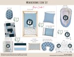 Cot Duvet Bedding Monochrome Lion Set
