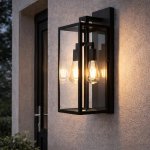 Atrium Outdoor Wall Lantern Black