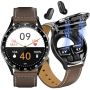 Vovoaewach 2 In 1 Smart Watch With Earbuds 1.39 Inch Round Fitness Watch Bluetooth Watch With Step Calories Tracker With Blood Oxygen Heart Rate S