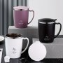 1PC 12 Oz Stainless Steel Insulated Coffee Mug With Lid Double-wall Tumbler Set In Assorted Colors Office And Home Use