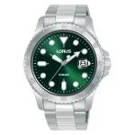 LORUS Sports Men's Quartz Watch Dark Green Sunray Dial