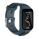 Silicone Sport Watch Band For Tomtom Runner 2 3 Series Navy Blue