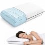 Memory Foam Pillow With Cervical Neck Support For Spine Alignment