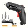 14PCS Small Hand-held Electric Screwdriver Set 90 Rotatable Foldable Hand Drill Screwdriver Bits