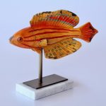 Fish On Marble Base 19X22X7.5CM