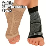 1 Pair Ankle Brace Compression Sleeve Ankle Breathable Sports Compression Socks Ankle Compression Sleeve With Arch Support Comfo