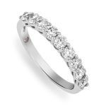 Chet Sterling Silver With Platinum Finish Diamondlite Cubic Zirconia Anniversary Ring
