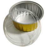 Foil Gold Cup Base With Lid 20 Pack