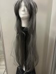 Deluxe Dark Grey Long Wig