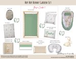 Cot Duvet Bedding Hop Hop Bunny Garden Set Neutral